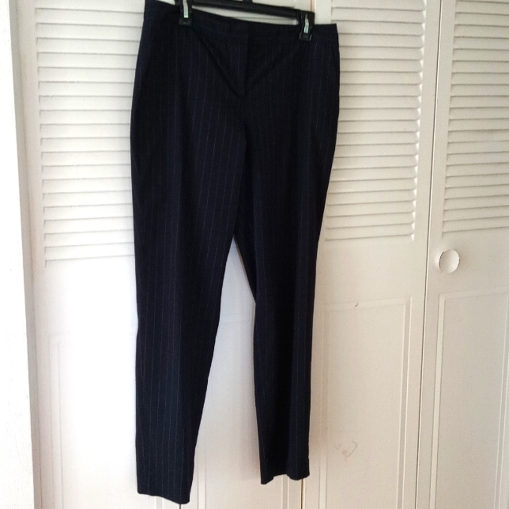 Vince Camuto Striped Navy Pants